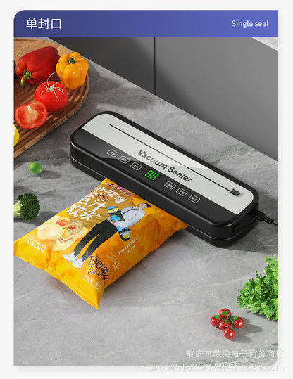 Vacuum Sealing Machine Food Preservation Machine Kitchen Plastic Household Vacuum Packaging Machine Wet and Dry Knife Cutting Sealing Machine