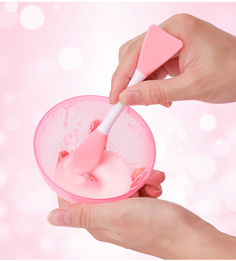 Double-Ended Silicone Mask Brush, Facial Cleansing Massage Brush, Mud Mask Application, Facial Homemade Soft Mask Tool Special Brush