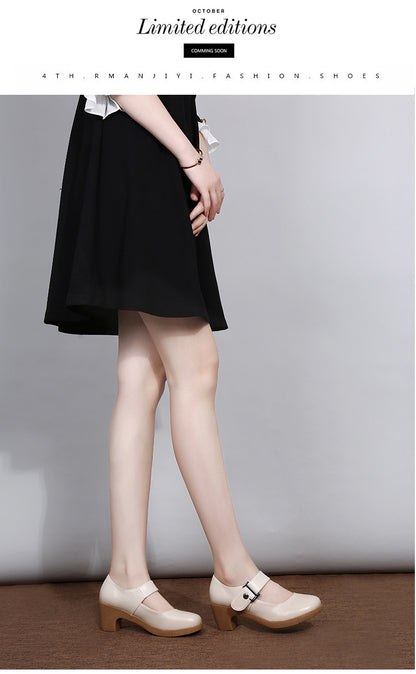 Factory direct sales dance shoes wholesale round head modern square dance shoes ladies mother shoes cross-border products 2025
