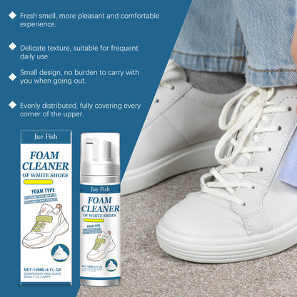 Jue Fish White Shoe Cleaner Cleans Stains and Prevents Oxidation, Daily Portable Cleaner for White Shoes