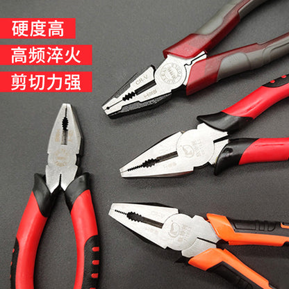 Pliers European Chrome Vanadium Steel Wire Pliers Source Factory Pvc Plastic Handle Tiger Pattern Vise 8inch Large Quantity Discount Pliers