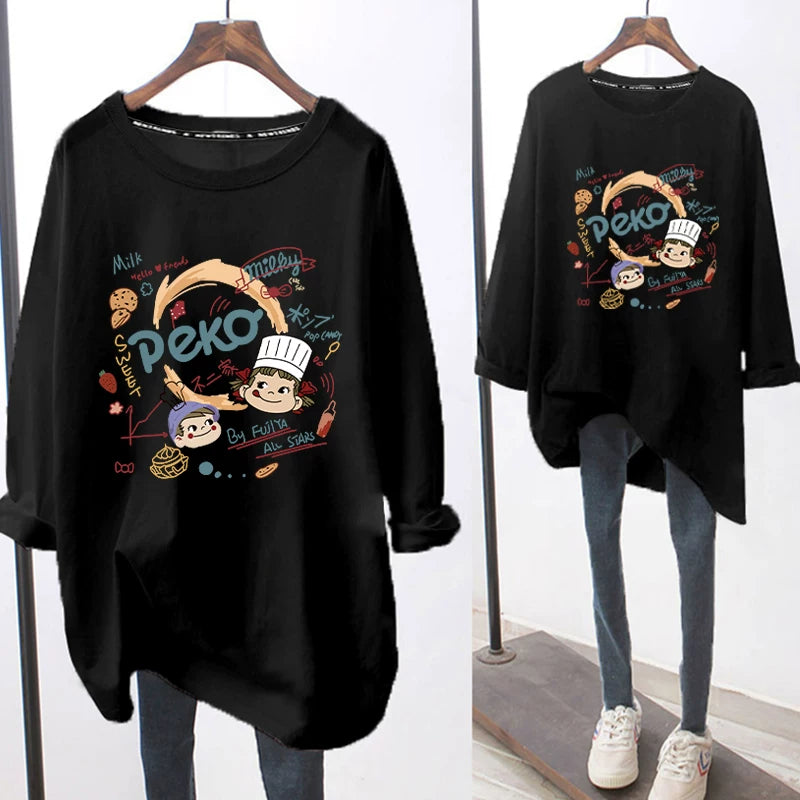 Breastfeeding Top Autumn Base Shirt Hot Mom's Out-of-the-way Breastfeeding Long-sleeved T-shirt for Spring and Autumn Postpartum Breastfeeding Clothes