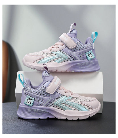 Babu bean children's shoes boys sneaker summer 2025 new hollow single mesh breathable mesh shoes big children's shoes