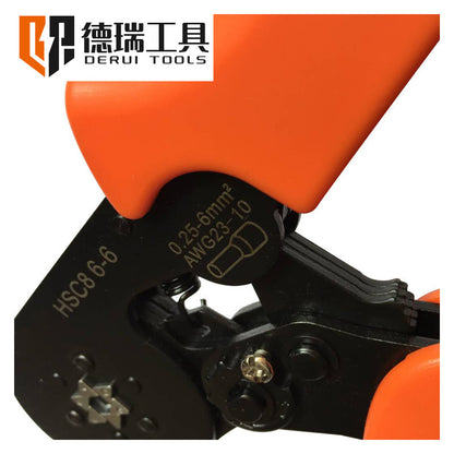 Hsc8 6-6A Tubular Terminal Crimping Pliers Needle Type Crimping Pliers Four-Sided Crimping Pliers European Style 0.25-6mm2