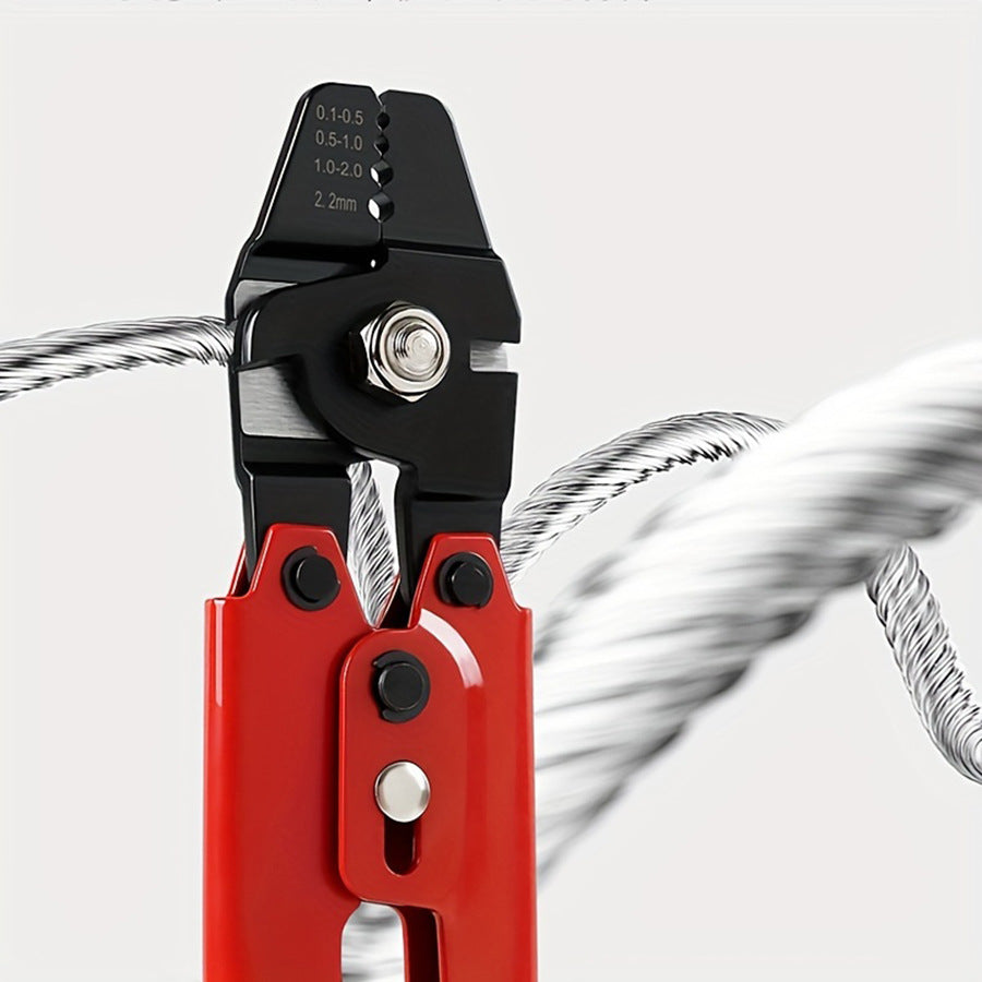Aluminum Sleeve Crimping Pliers 10inch Multifunctional Wire Rope Pliers Labor-Saving Crimping Pliers Electrician Special Tools Wire Crimping Pliers