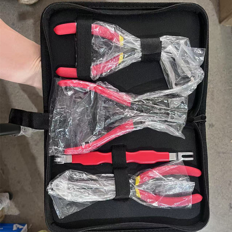 Red and black elbow 60 degree power-off pliers bolt pliers multi-purpose pliers car oil pipe separation harness pliers cross-border pliers