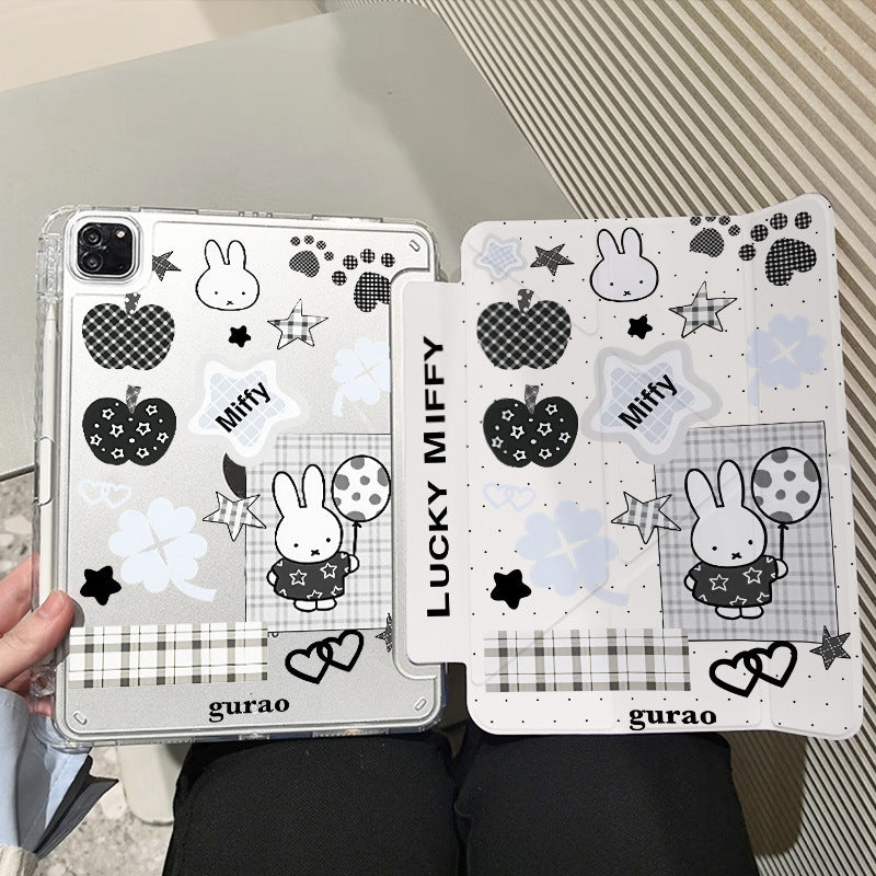 For iPad11 protective cover air7 shell transparent anti-bending pro Apple 11 inch new mini7 cartoon painting