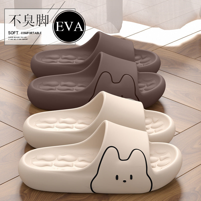 Cross-Border Online Sales Slippers for Men Summer 2025 New Indoor Home Non-Slip Silent Thick-Soled Cute Sandals for Women