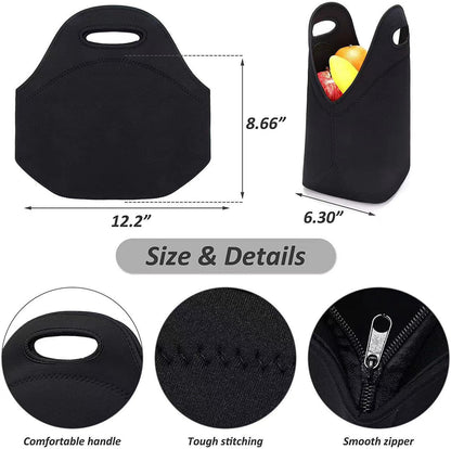 Cross-Border Printed Neopren Lunch Bag, Satchel Picnic Bag, Diving Material Satchel Lunch Box, Insulated Meal Bag