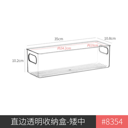 Multi-size Transparent Refrigerator Storage Box Snacks and Sundries Storage Box Cosmetic Finishing Multifunctional Transparent Superposable