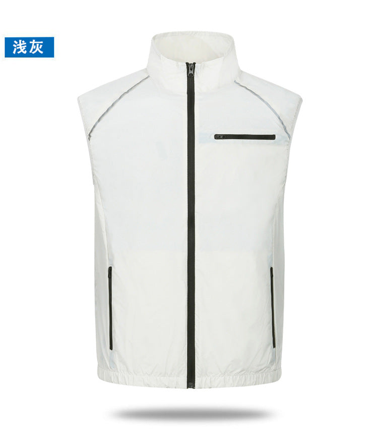 Wholesale air conditioning clothing sleeveless summer heatstroke prevention and cooling clothing with fan construction site labor protection clothing cross-border Japanese and Korean explosions