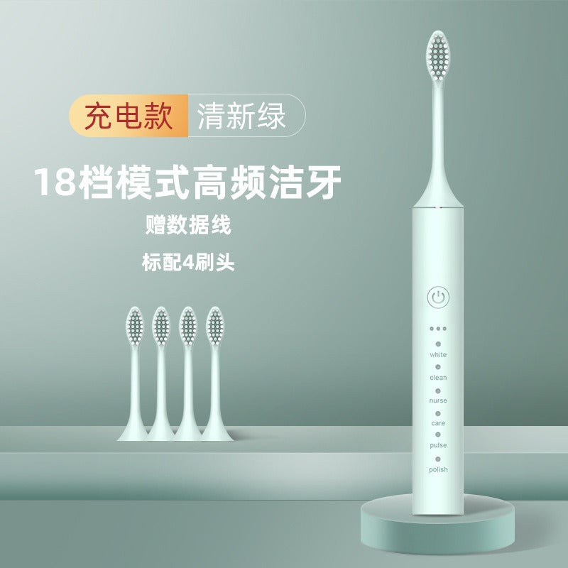 Factory wholesale soft bristle toothbrush flusher portable adult children universal ultrasonic electric toothbrush charging