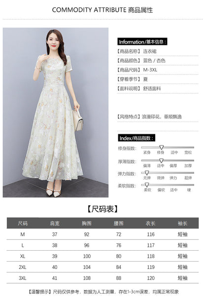 2022 Summer New Bohemian Long Dress to Ankle Chiffon dress Super Long Seaside Holiday Beach Dress for Women