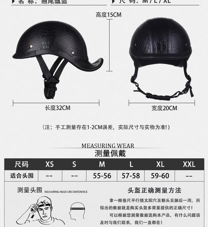 New National Standard 3C Retro Flip-Up Helmet for Women, Motorcycle Half-Helmet for Men, Electric Scooter Helmet, Cruiser Helmet for Riding