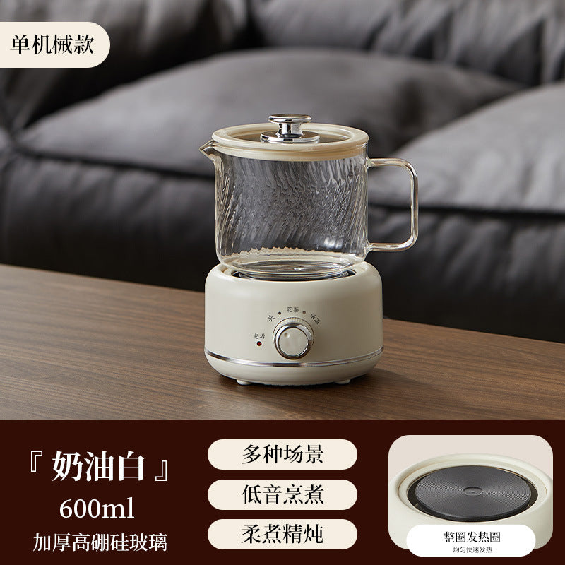 Health Pot Household Multifunctional Full Glass Tea Maker Kettle Small Office Flower Tea Pot Electric Cup Gift
