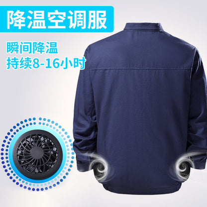Air-Conditioned Clothing Men's Summer Outdoor Labor Protection Work Clothes Charging Refrigeration Welder High Temperature Heatstroke Prevention Cooling Fan Clothing