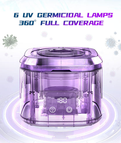 Cross-Border Amazon Ultrasonic Denture Cleaning Machine Uv Ultraviolet Ultrasonic Cleaning Machine Household Jewelry Braces