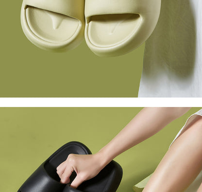 Korean Style Non-Slip Soft-Soled Eva Slippers for Women in Summer Bathroom Bathing Couples Thick-Soled Home Sandals