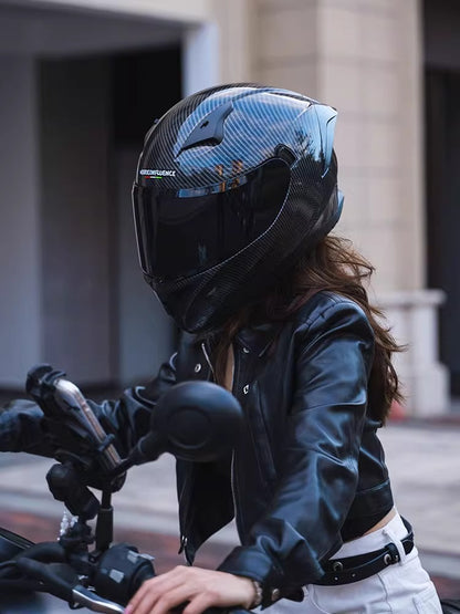 Motorcycle Helmet 3C Certified Bluetooth Men's and Women's All-Season Universal Personalized Electric Cruise Motorcycle Full-Coverage Full-Face Helmet