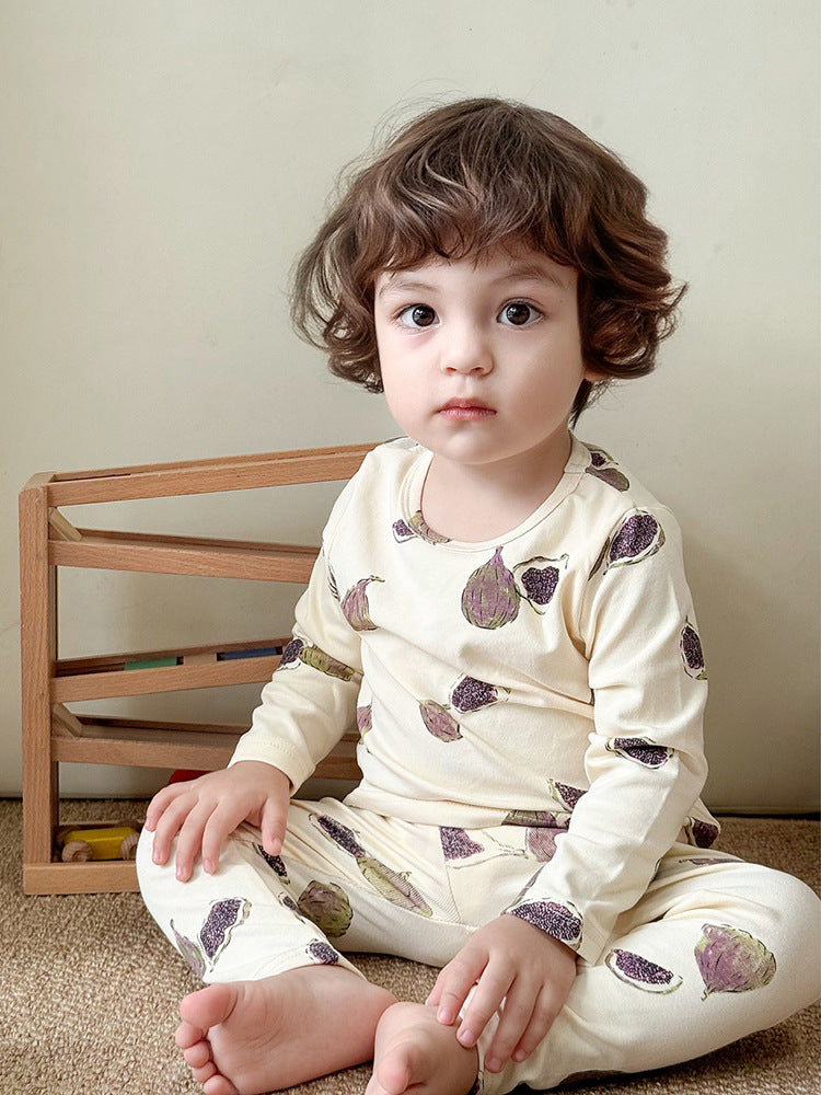 Children's Pajamas, Baby Autumn Clothes and Long Trousers, Kidsren's Home Clothes, Category a Pure Cotton Pajamas for Boys and Girls, Boys' Home Clothes