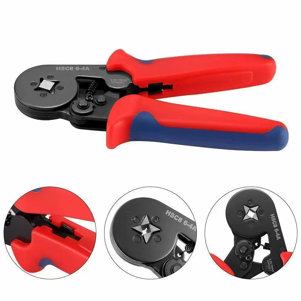 Quadrilateral Pliers Tube Type Pier Crimping Pliers Hsc8 6-4 Pin Type Terminal Crimping Cold-Pressed Terminal Crimping Pliers