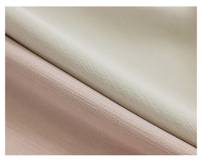 Cream-Colored Chenille Blackout Curtains for Children's Room, Sleeping Beauty Style, with Pom-Pom Design, Custom-Made Finished Product