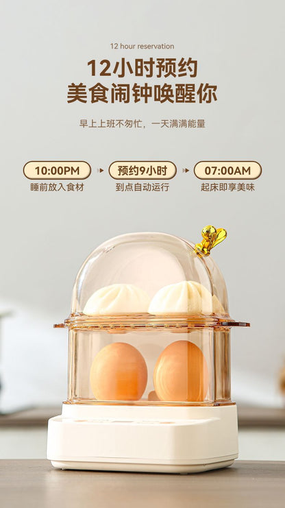 Mini Egg Boiler 2024 New Arrival Regular One-person Egg Steamer Automatic Power-off Household Small Smart