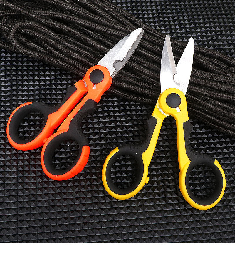 Stainless Steel Scissors for Pruning Branches, Fishing Scissors, Electrician Stripping Scissors, Lead Scissors, Serrated Scissors, Convenient Household Scissors