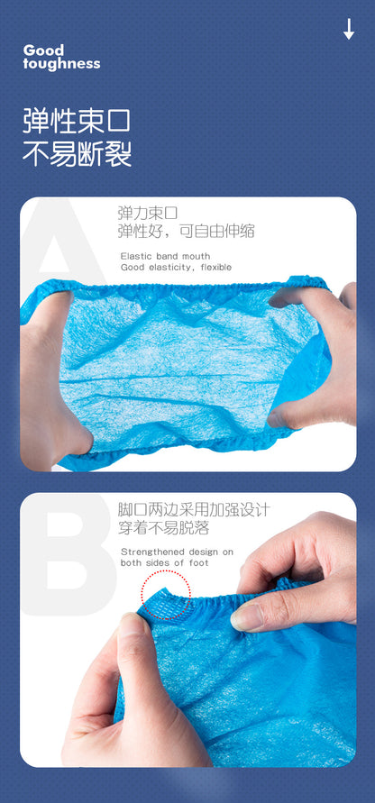 【Factory】Disposable Shoe Covers and Foot Covers, Thickened Version, Non-Slip, Wear-Resistant, Dust-Proof, for Indoor Home Use, Thick Non-Woven Fabric, Wholesale
