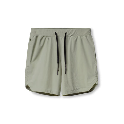 Crazy muscle men's shorts single layer woven quick-drying solid color running fitness sports casual American fifth pants