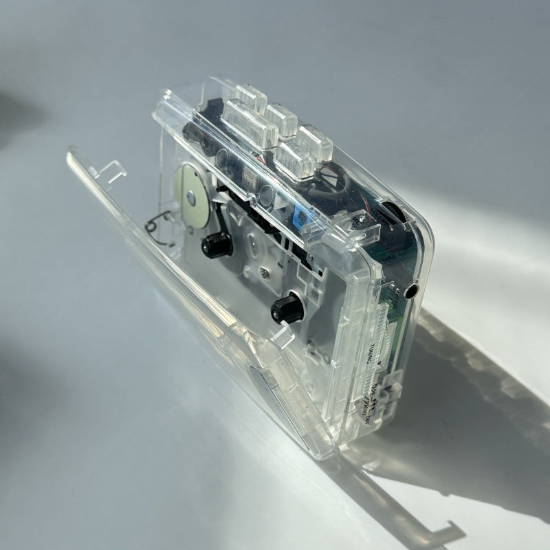 Bayin Box Cross-Border Transparent Retro Tape Player Recorder Walkman Headphone Player Tape Player Radio