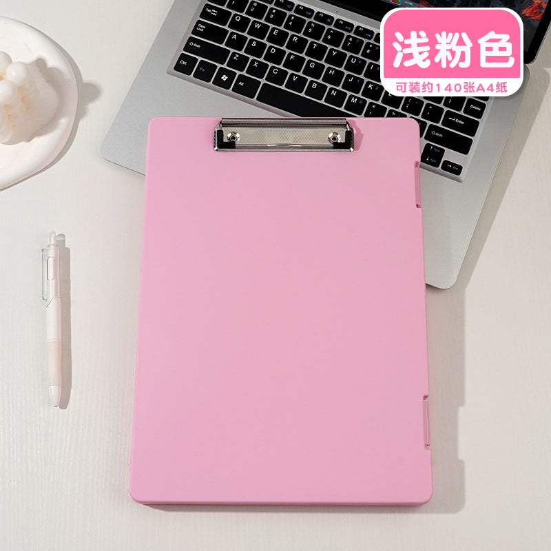 Plastic board folder file box copy writing board storage box A4 data box PP transparent office supplies finishing box