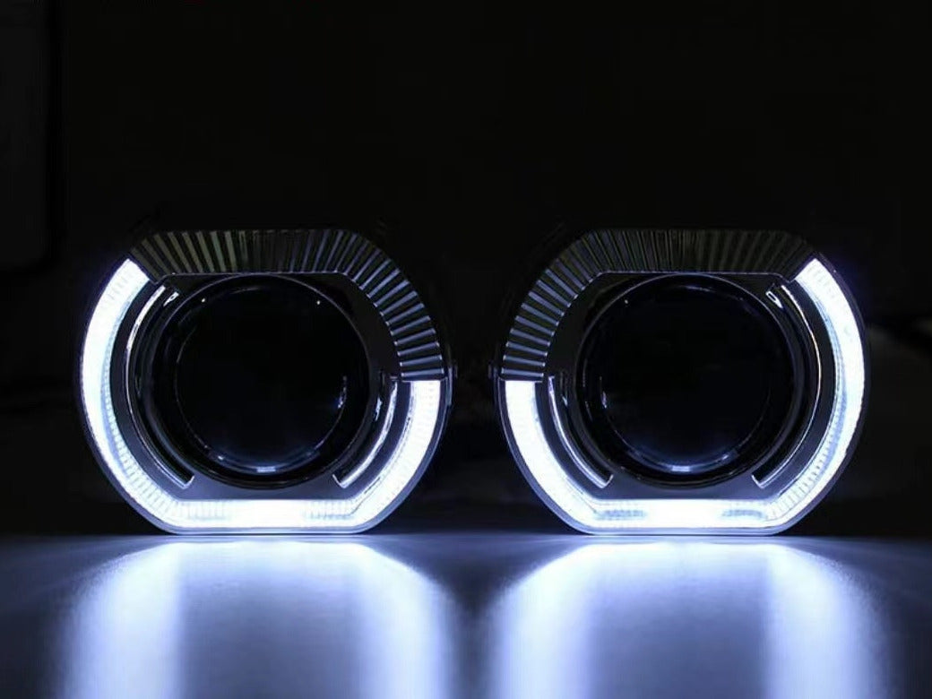 3.0 inch 2.5 inch lens decorative cover square angel eye integrated cover sports LED aperture hood