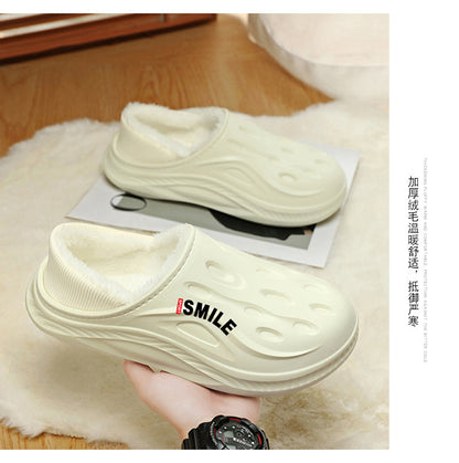 Cotton Slippers for Home, High-End, Daily Wear, 2025 New Style Fleece-Lined Warm Cotton Shoes for Men, Cotton Tow