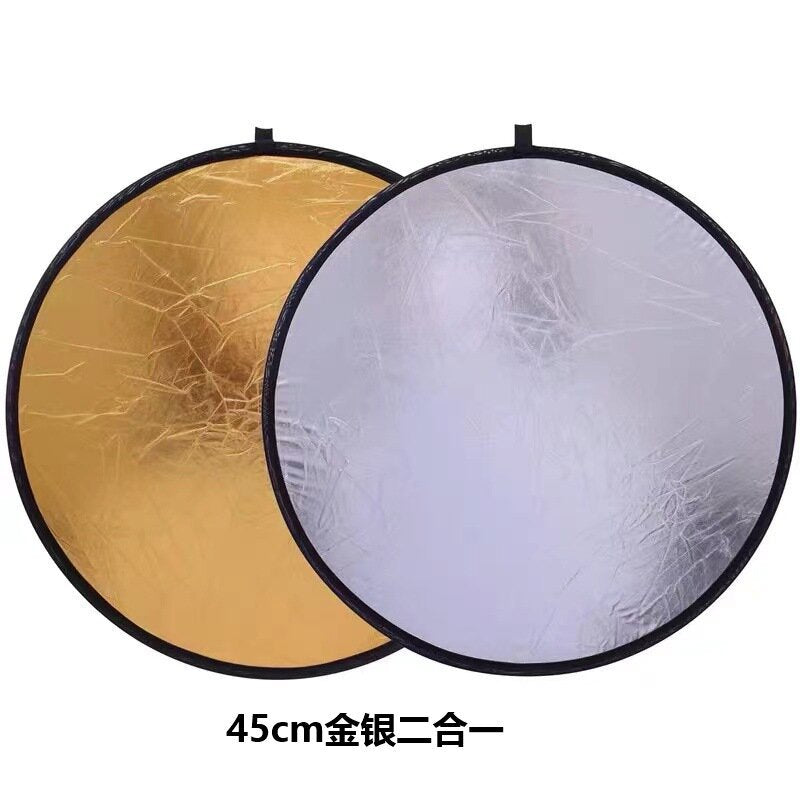 Reflector Photographing Light Plate Round Folding Portable Flexible Light Plate Photographing Live Portraits Mini Covering Light Plate