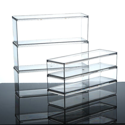 Enlarge 40cm Long Transparent Box Narrow Long Square Storage Box 15cm Wide Water-tight Drawer Finishing
