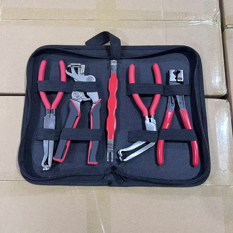 Red and black elbow 60 degree power-off pliers bolt pliers multi-purpose pliers car oil pipe separation harness pliers cross-border pliers