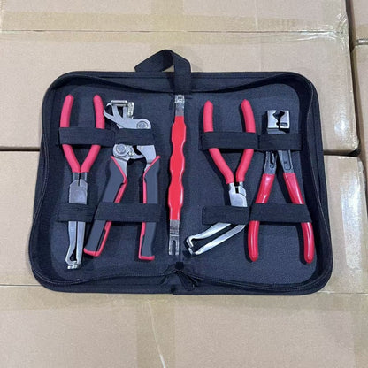 Red and black elbow 60 degree power-off pliers bolt pliers multi-purpose pliers car oil pipe separation harness pliers cross-border pliers