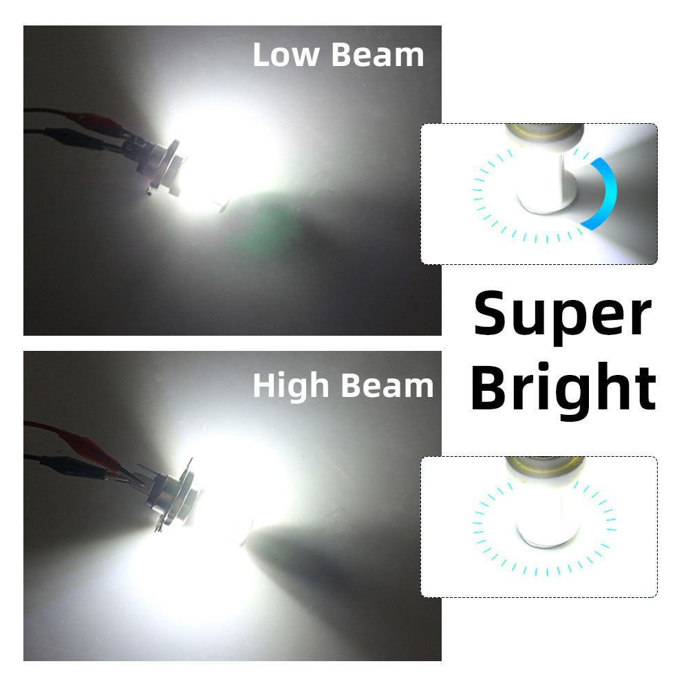 Tcyato Cross-Border Motorcycle Led Headlight High Brightness High and Low Beam Cob Led Headlight Ceramic Lamp Double Claw S2 Electric