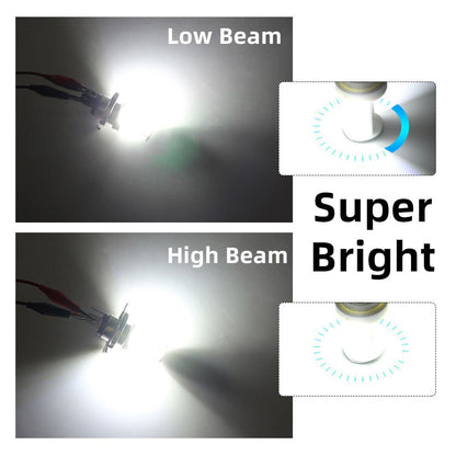Tcyato Cross-Border Motorcycle Led Headlight High Brightness High and Low Beam Cob Led Headlight Ceramic Lamp Double Claw S2 Electric
