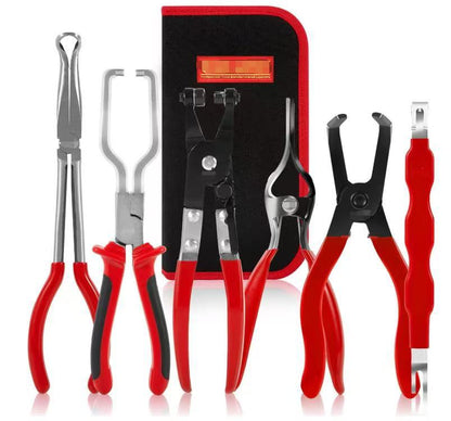 Red and black elbow 60 degree power-off pliers bolt pliers multi-purpose pliers car oil pipe separation harness pliers cross-border pliers