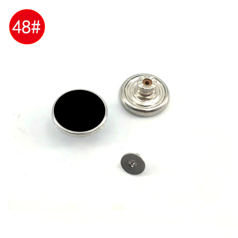 Wholesale In-Stock Waist-Cinching Button-Free Detachable Jeans Buttons, Eco-Friendly Buttons, Screw Metal I-Shaped Buckles