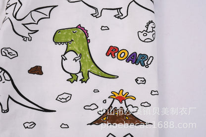 Foreign Trade Independent Stand Pull-Up Cotton Girls Sketch Coloring Comfortable Kidsren's Set Fun DIY Hand-Painted Class a Graffiti