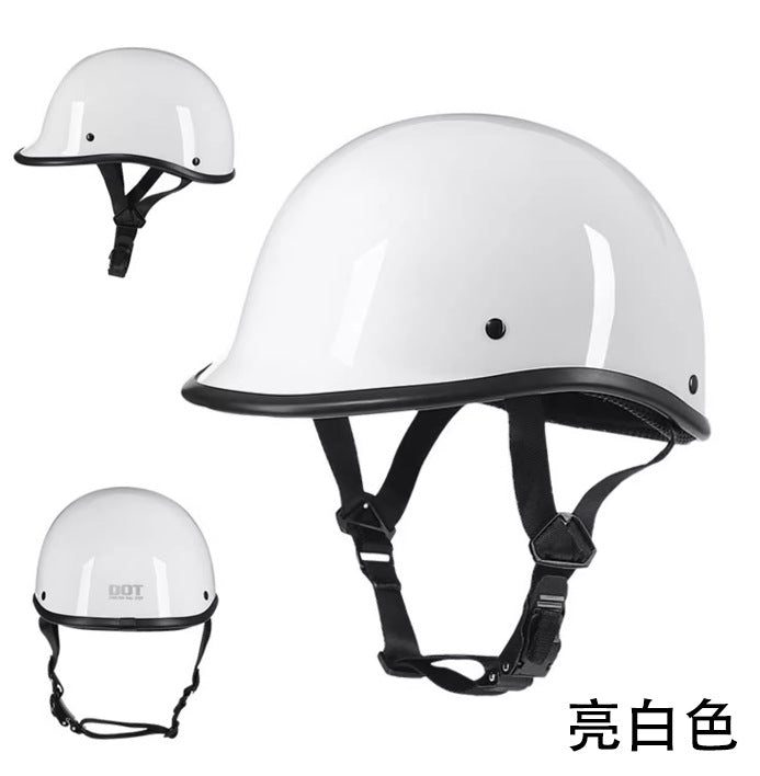 Safety certification car helmet spring retro motorcycle half helmet men and women motorcycle helmet scoop helmet LUOK