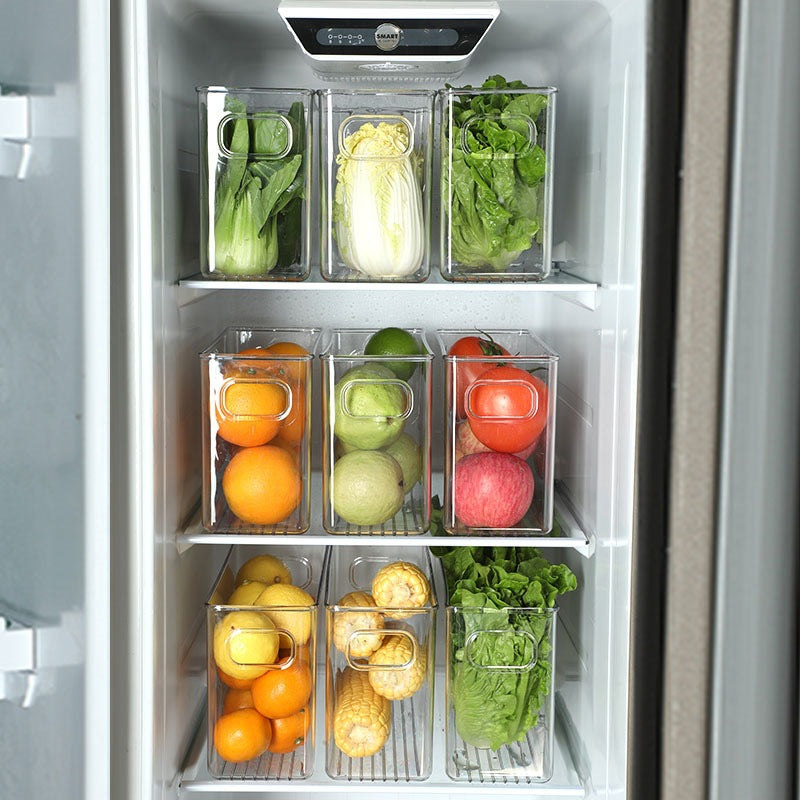 Multi-size Transparent Refrigerator Storage Box Snacks and Sundries Storage Box Cosmetic Finishing Multifunctional Transparent Superposable