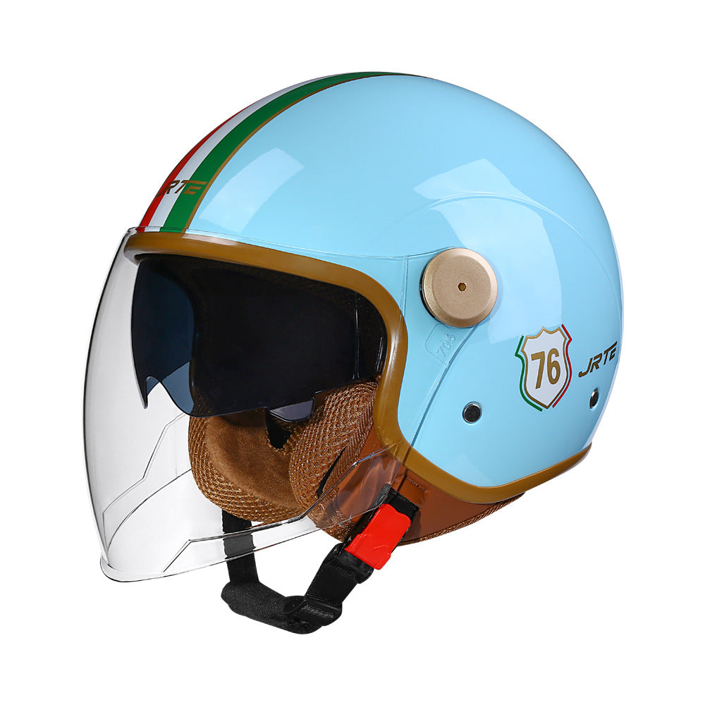 3c certified motorcycle helmet electric car helmet Harley universal battery car Four Seasons universal personality half helmet