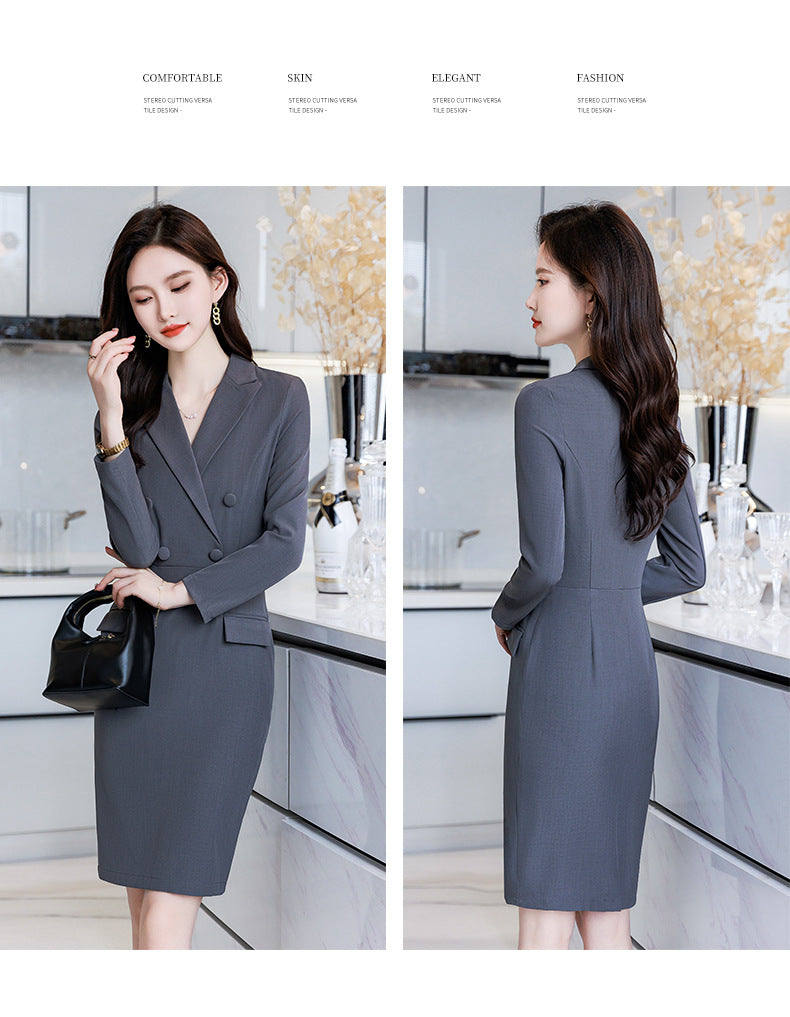 French Hepburn Style Small Black Dress High Sense High Cold Royal Sister Fried Street Small Fragrance Style Pleated Professional Suit dress Summer
