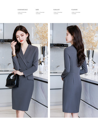French Hepburn Style Small Black Dress High Sense High Cold Royal Sister Fried Street Small Fragrance Style Pleated Professional Suit dress Summer