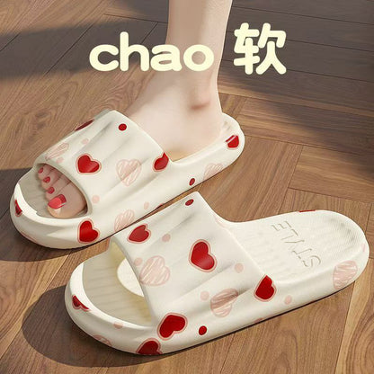 2025 New Summer Slippers for Women to Wear Outside Home Indoor Bathroom Bathing Pregnant Women Anti-Slip Anti-Odor Couple Sandals Slippers