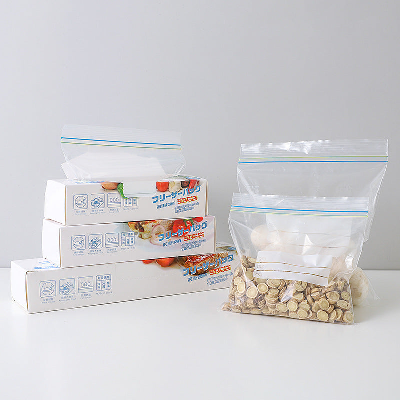 Double-gluten Fresh-keeping Bag Food Sealed Bag Vegetable and Fruit Refrigerated Storage Bag Food Classification Sealed Refrigerator Fresh-keeping Bag